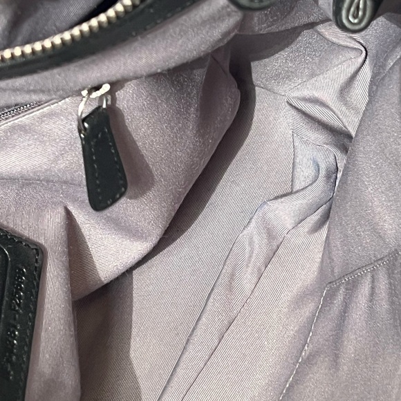 Coach Peyton Leather Jordan Double Zip Carryall Shoulder Bag Black F25669 - Picture 10 of 16